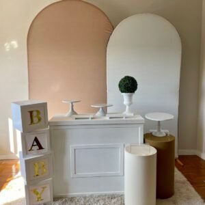 Kit Encanto Chá Revelação Bege e Branco